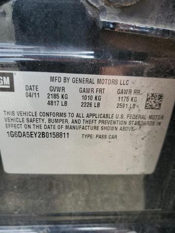 1G6DA5EY2B0158811 - 2011 CADILLAC CTS BLACK photo 12