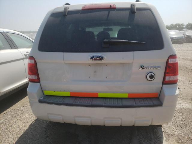 1FMCU493X9KB92790 - 2009 FORD ESCAPE HYBRID WHITE photo 6