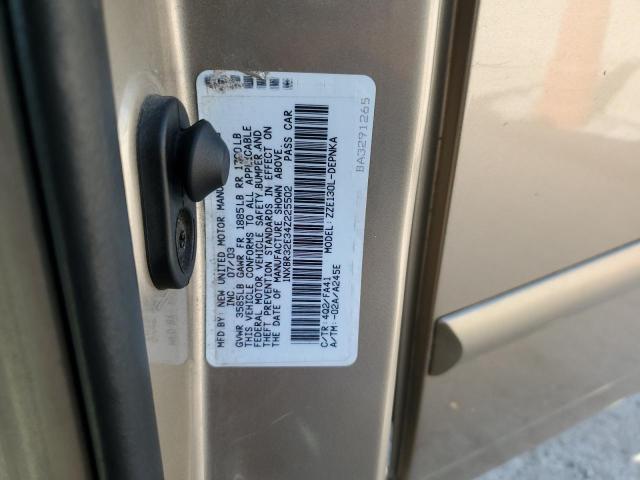 1NXBR32E34Z225502 - 2004 TOYOTA COROLLA CE TAN photo 12