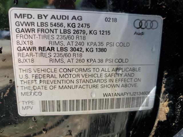 WA1ANAFY1J2134606 - 2018 AUDI Q5 PREMIUM BLACK photo 13
