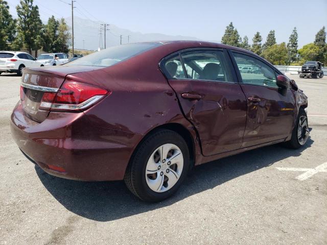 19XFB2F57EE239076 - 2014 HONDA CIVIC LX BURGUNDY photo 3