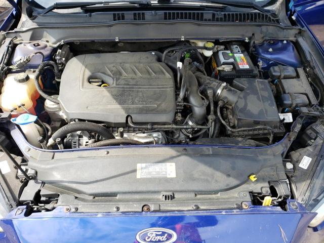 3FA6P0HD5GR275571 - 2016 FORD FUSION SE BLUE photo 11