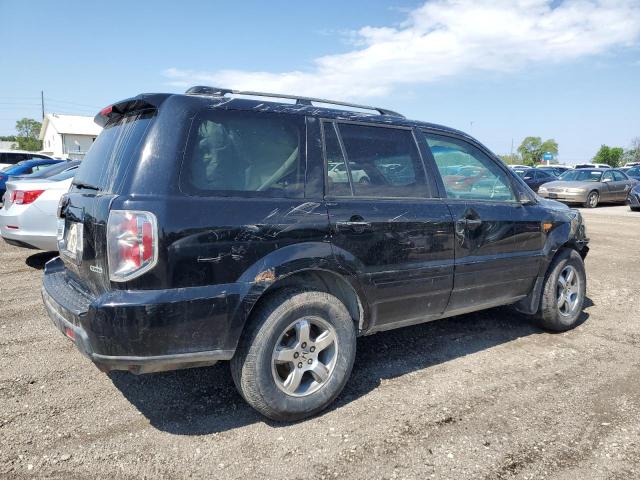 2HKYF18547H511036 - 2007 HONDA PILOT EXL BLACK photo 3