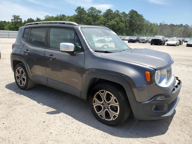 ZACCJADT9GPD66872 - 2016 JEEP RENEGADE LIMITED GRAY photo 4