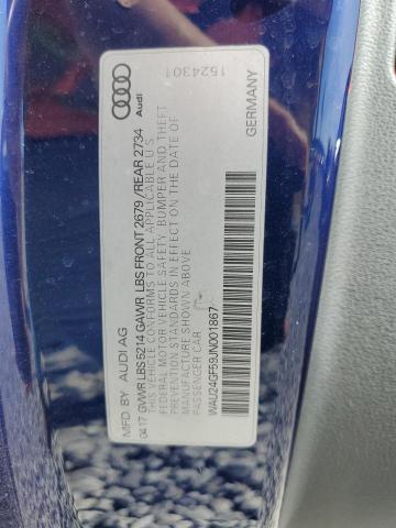 WAU24GF59JN001867 - 2018 AUDI S5 PRESTIGE 蓝色 照片 12