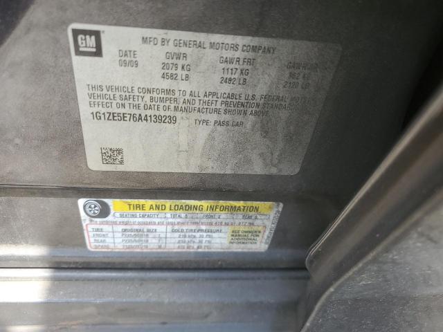 1G1ZE5E76A4139239 - 2010 CHEVROLET MALIBU LTZ ნაცრისფერი ფოტო 12