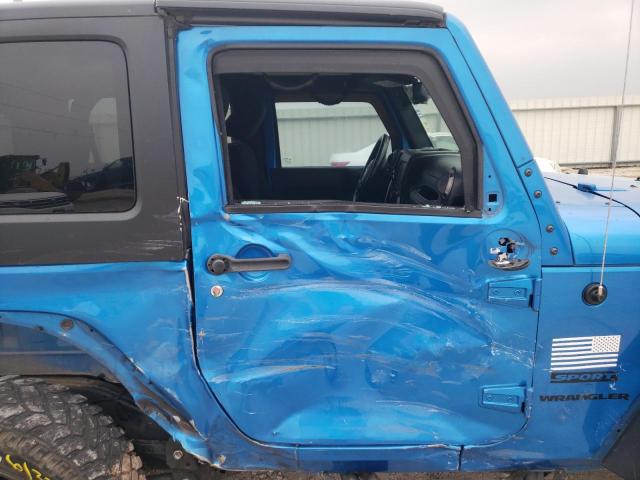 1C4AJWAG0GL187703 - 2016 JEEP WRANGLER SPORT BLUE photo 10