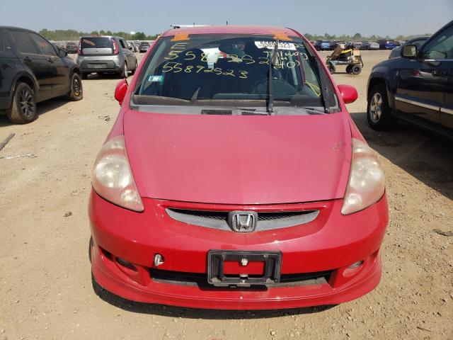 JHMGD37657S042093 - 2007 HONDA FIT S RED photo 5