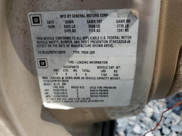 1G1BL52P8TR118975 - 1996 CHEVROLET CAPRICE / CLASSIC SS 棕色 照片 12