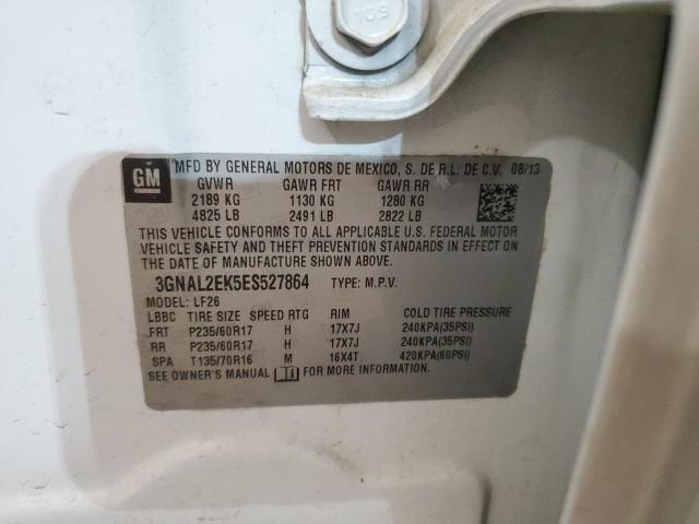 3GNAL2EK5ES527864 - 2014 CHEVROLET CAPTIVA LS 白色 照片 13