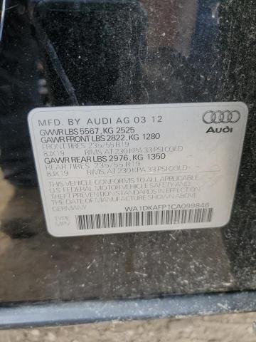 WA1DKAFP1CA099846 - 2012 AUDI Q5 PREMIUM PLUS BLACK photo 13