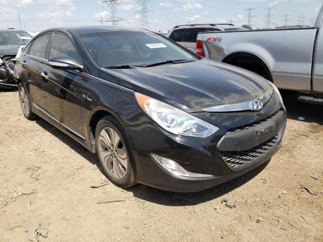 KMHEC4A43FA123814 - 2015 HYUNDAI SONATA HYBRID BLACK photo 4