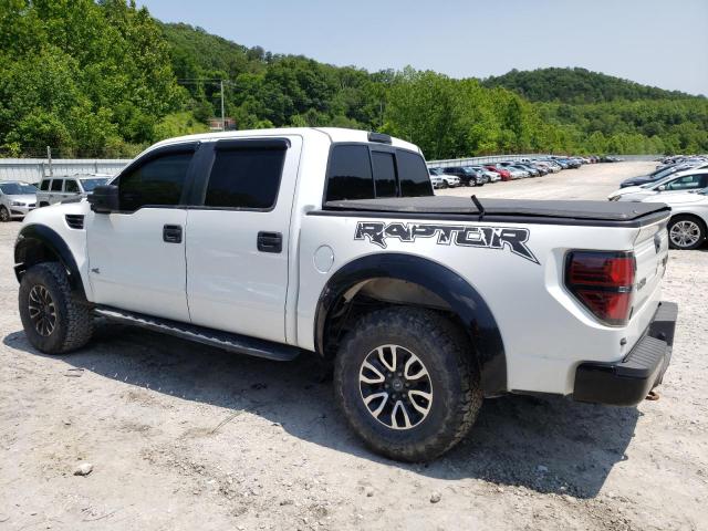 1FTFW1R61BFC40387 - 2011 FORD F150 SVT RAPTOR WHITE photo 2