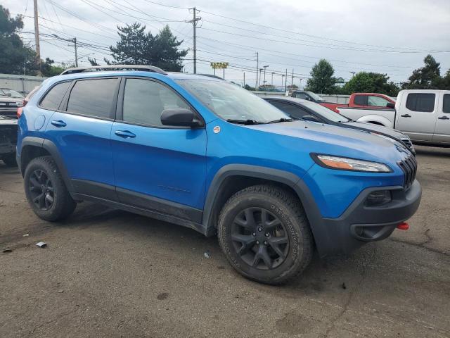 1C4PJMBS1HW615621 - 2017 JEEP CHEROKEE TRAILHAWK BLUE photo 4