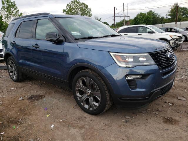 1FM5K8GT5JGA01776 - 2018 FORD EXPLORER SPORT BLUE photo 4