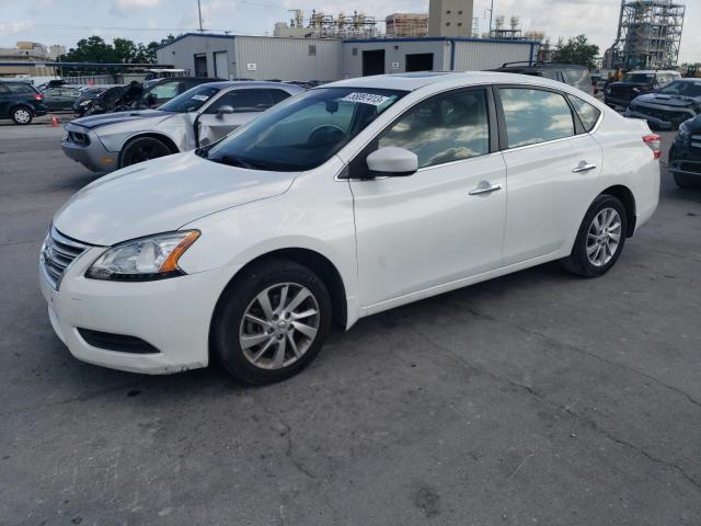 3N1AB7AP9FY237879 - 2015 NISSAN SENTRA S WHITE photo 1