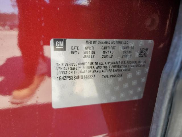 1G4ZP5SS4HU148327 - 2017 BUICK LACROSSE ESSENCE BURGUNDY photo 12