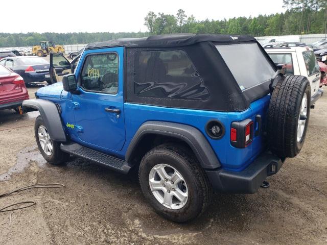 1C4HJXAGXNW200506 - 2022 JEEP WRANGLER SPORT BLUE photo 2