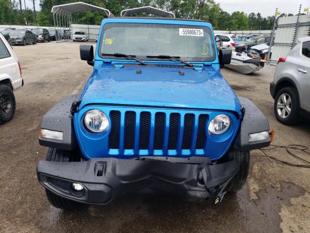 1C4HJXAGXNW200506 - 2022 JEEP WRANGLER SPORT BLUE photo 5