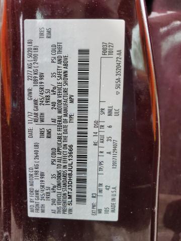 5LMTJ3DH8JUL13666 - 2018 LINCOLN MKC RESERVE ბურგუნდია ფოტო 14