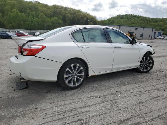 1HGCR2F55EA143630 - 2014 HONDA ACCORD SPORT WHITE photo 3
