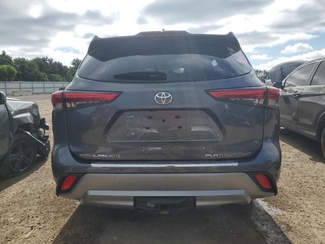 5TDFZRBH4MS145391 - 2021 TOYOTA HIGHLANDER PLATINUM GRAY photo 6