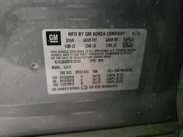 KL4CJBSB5FB139732 - 2015 BUICK ENCORE CONVENIENCE 灰色 照片 13