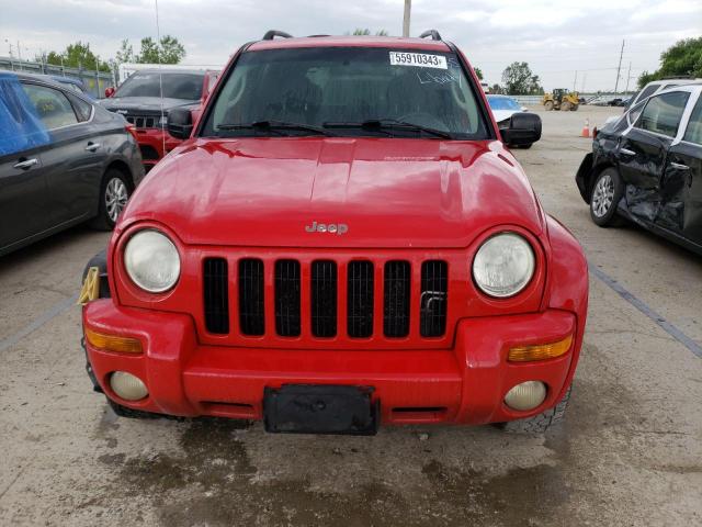 1J4GL58K82W348924 - 2002 JEEP LIBERTY LIMITED RED photo 5