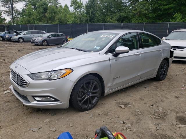 3FA6P0LU5JR137849 - 2018 FORD FUSION SE HYBRID SILVER photo 1