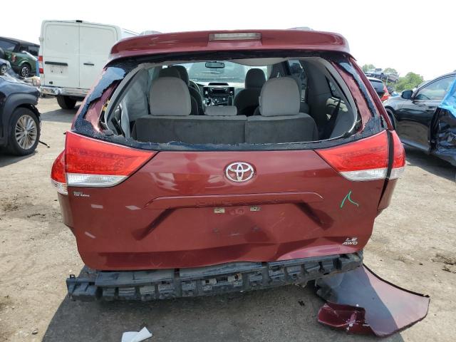 5TDJK3DC6CS040525 - 2012 TOYOTA SIENNA LE MAROON photo 6