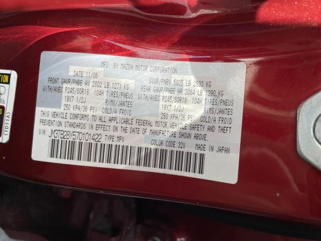 JM3TB28Y570101422 - 2007 MAZDA CX-9 ORANGE photo 10