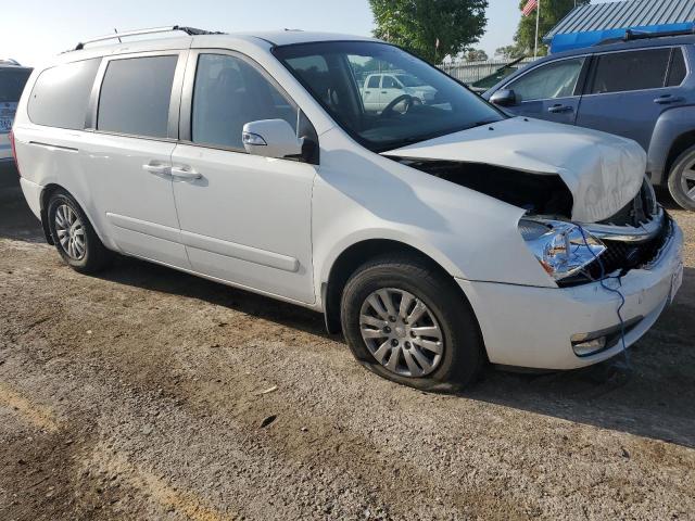 KNDMG4C78E6581345 - 2014 KIA SEDONA LX WHITE photo 4