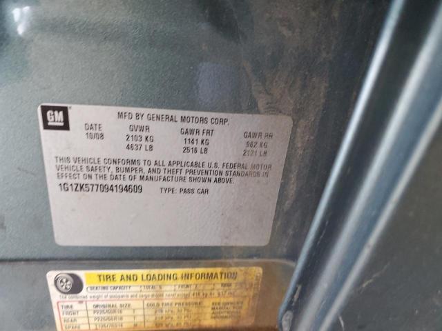 1G1ZK577094194609 - 2009 CHEVROLET MALIBU LTZ Turkuaz foto 12