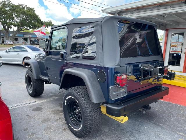 1J4FA39S12P756664 - 2002 JEEP WRANGLER / X BLUE photo 3