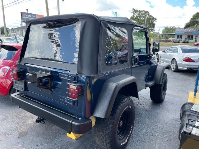 1J4FA39S12P756664 - 2002 JEEP WRANGLER / X BLUE photo 4