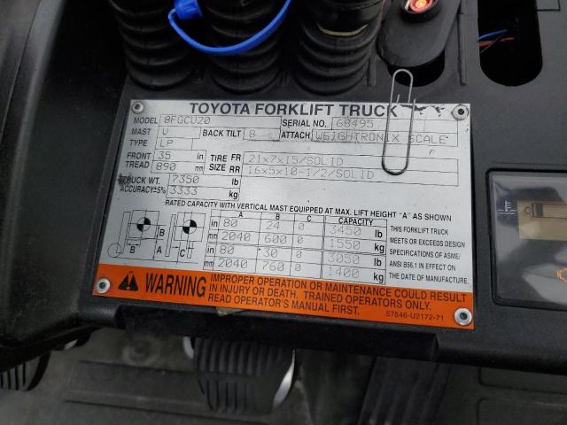 68495 - 2015 TOYOTA FORKLIFT 橙色 照片 10