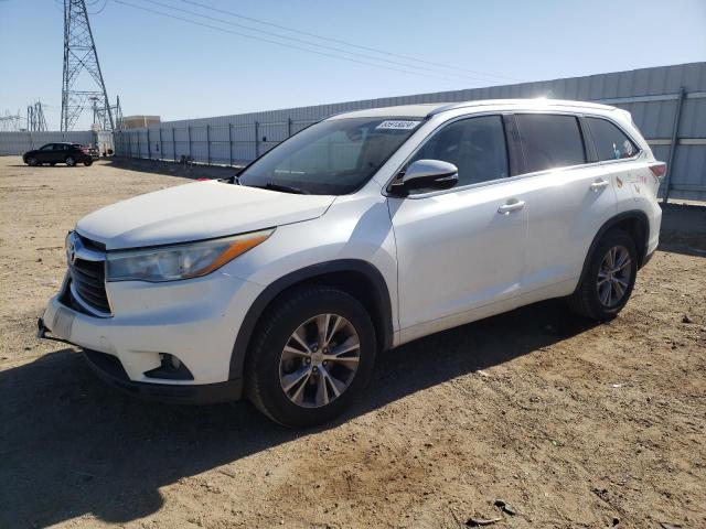 5TDKKRFH4FS106901 - 2015 TOYOTA HIGHLANDER XLE WHITE photo 1