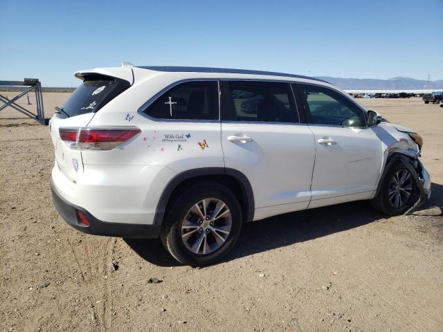 5TDKKRFH4FS106901 - 2015 TOYOTA HIGHLANDER XLE WHITE photo 3