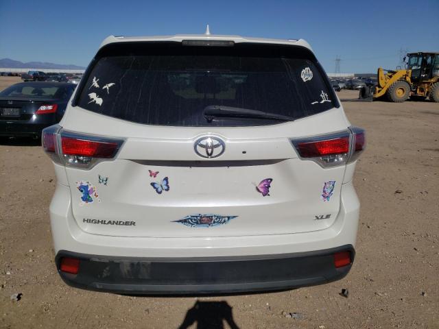 5TDKKRFH4FS106901 - 2015 TOYOTA HIGHLANDER XLE WHITE photo 6