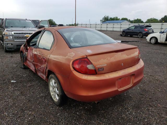 1B3ES46C81D190473 - 2001 DODGE NEON SE ORANGE photo 3