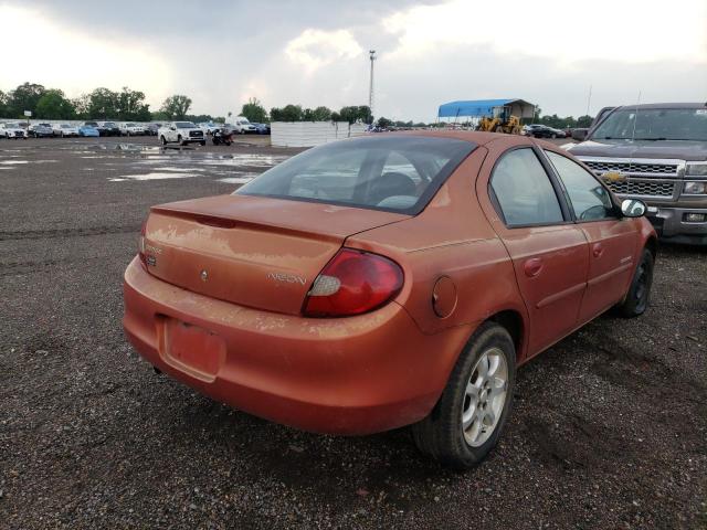 1B3ES46C81D190473 - 2001 DODGE NEON SE ORANGE photo 4