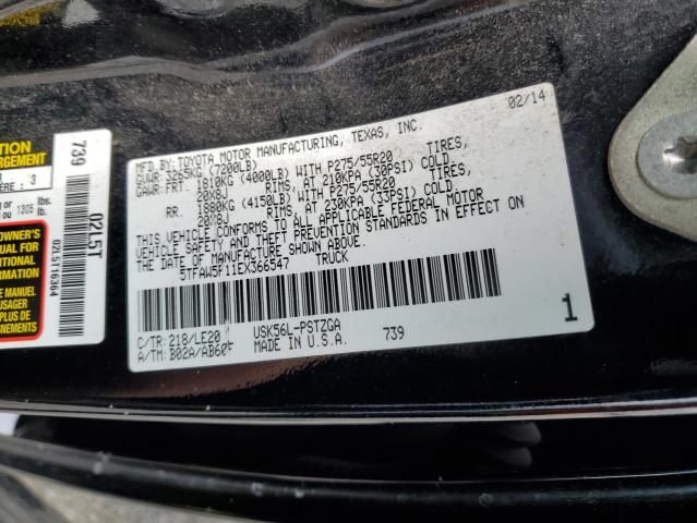 5TFAW5F11EX366547 - 2014 TOYOTA TUNDRA CREWMAX PLATINUM BLACK photo 13