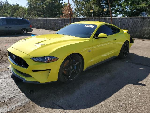 1FA6P8CF3M5148257 - 2021 FORD MUSTANG GT YELLOW photo 1