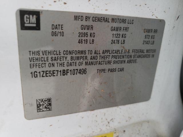 1G1ZE5E71BF107496 - 2011 CHEVROLET MALIBU LTZ Ağ foto 10