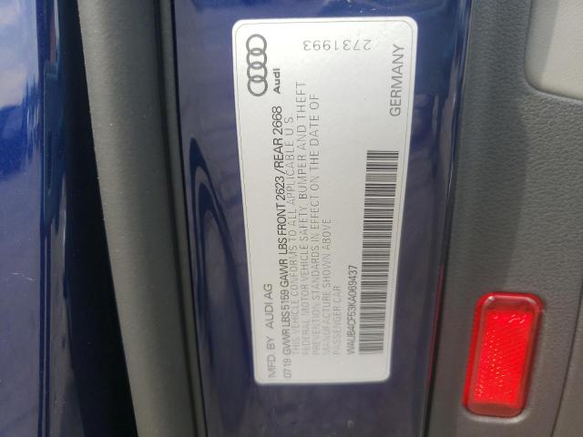 WAUB4CF53KA069437 - 2019 AUDI S5 PREMIUM PLUS 蓝色 照片 12