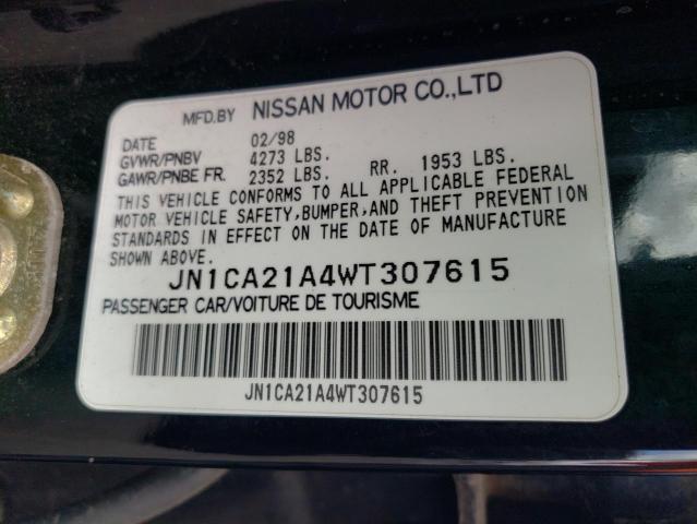 JN1CA21A4WT307615 - 1998 NISSAN MAXIMA GLE BLACK photo 12