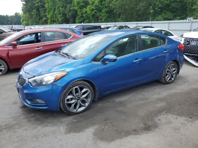 KNAFX4A80E5174515 - 2014 KIA FORTE EX BLUE photo 1