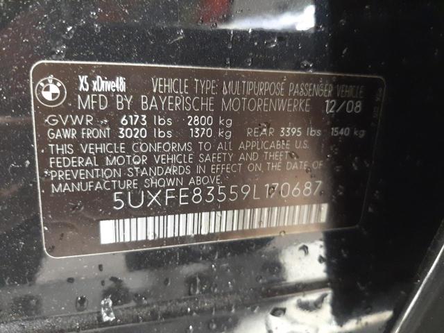 5UXFE83559L170687 - 2009 BMW X5 XDRIVE48I Czarny zdjęcie 13