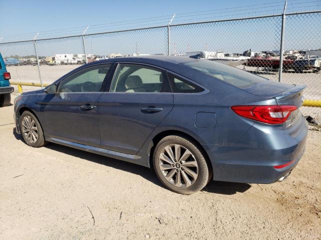 5NPE34AF1FH134759 - 2015 HYUNDAI SONATA SPORT BLUE photo 2