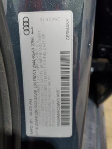 WAUHMAFC5GN051695 - 2016 AUDI A6 PRESTIGE ნაცრისფერი ფოტო 12